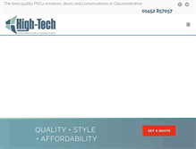 Tablet Screenshot of hightechwindows.co.uk